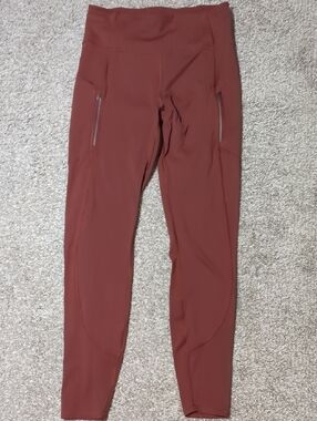 Athleta Women's Medium Tall Rust Colored Rainier Leggings